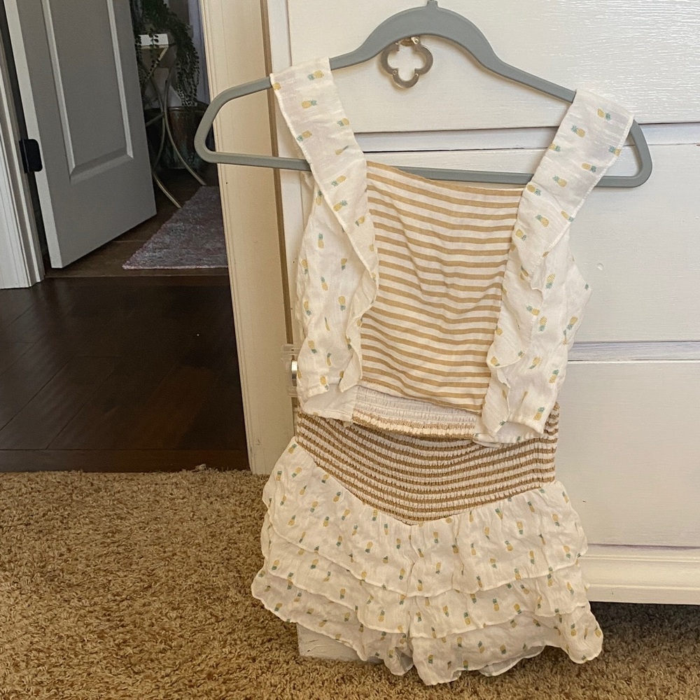 Striped and Ruffled Romper